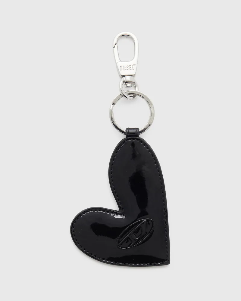 Diesel Herzförmiger Anhänger mit glänzendem Finish - Charms und Schlüsselanhänger - Damen - Schwarz Schwarz