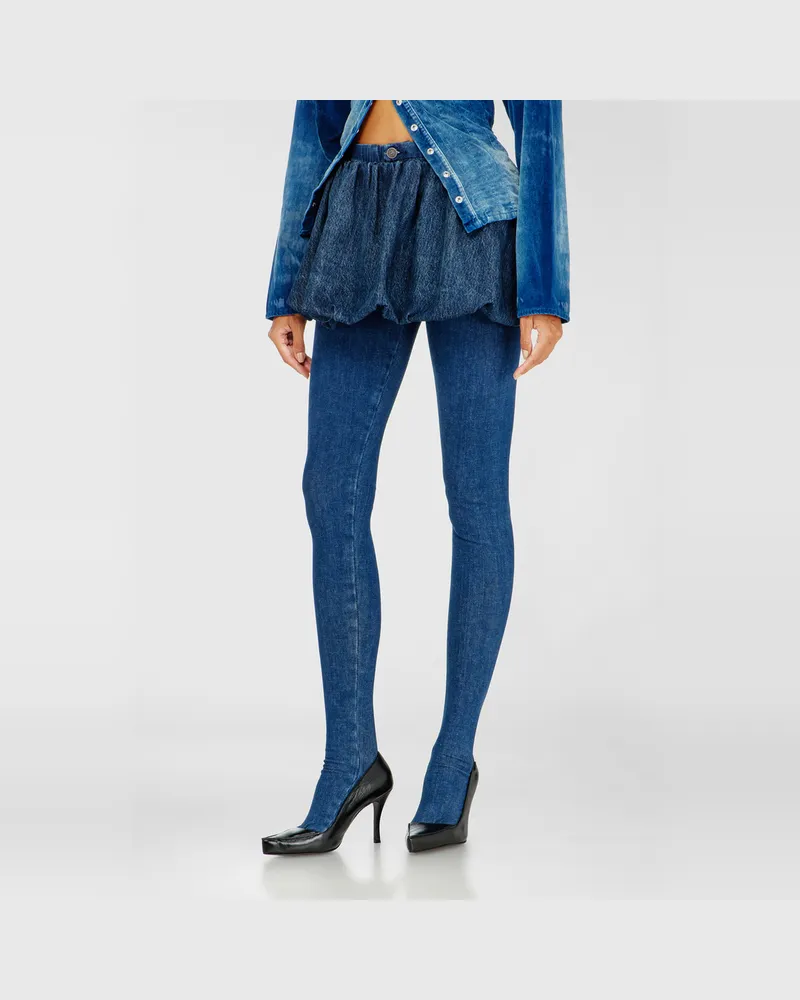 Diesel Kurzer Bubble-Rock aus Denim - Röcke - Damen - Blau Blau