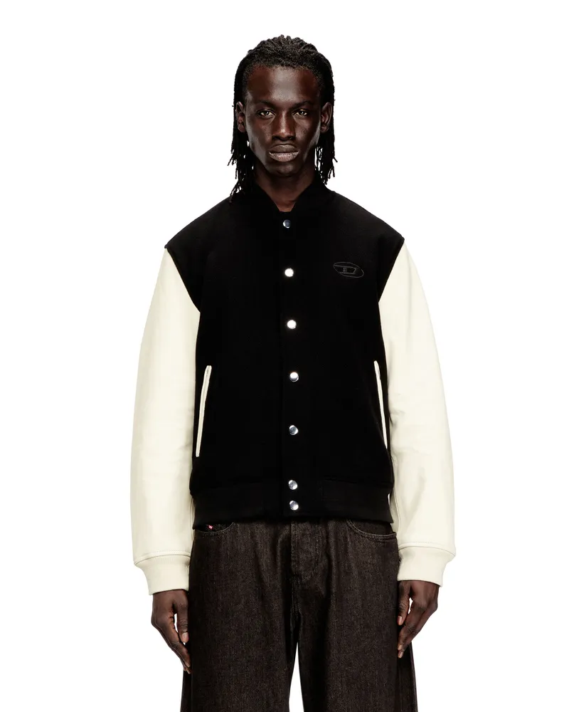 Diesel Bomberjacke aus Wollmischung und Leder - Lederjacken - Herren - Bunt Bunt