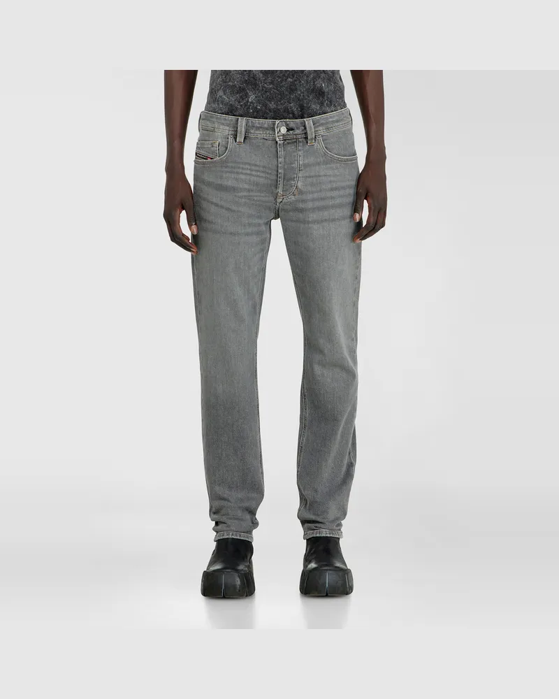 Diesel Regular Jeans Low Waist 1986 Larkee-Beex, Grau, Knopfverschluss Grau