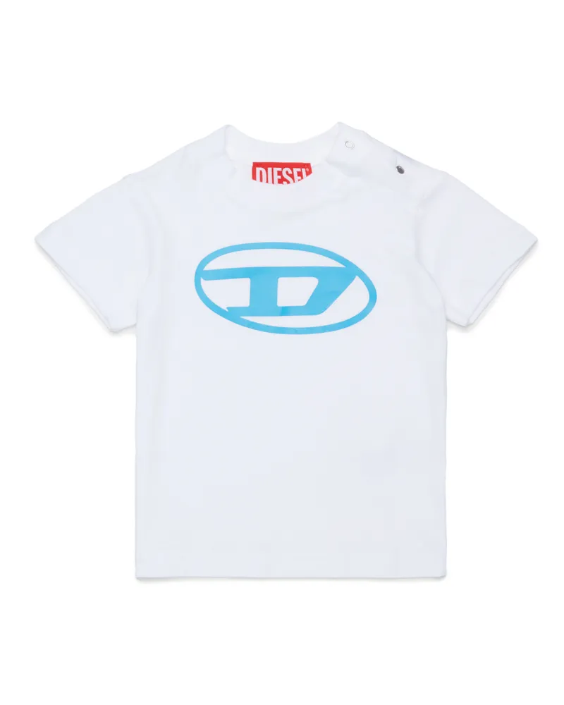 Diesel Baumwoll-T-Shirt mit Oval D Print - T-Shirts und Tops - Herren - Weiss Weiss
