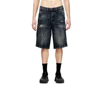 Relaxed-Fit-Jeansshorts mit Abnutzungen - Denim Kurze Hose - Herren - Blau