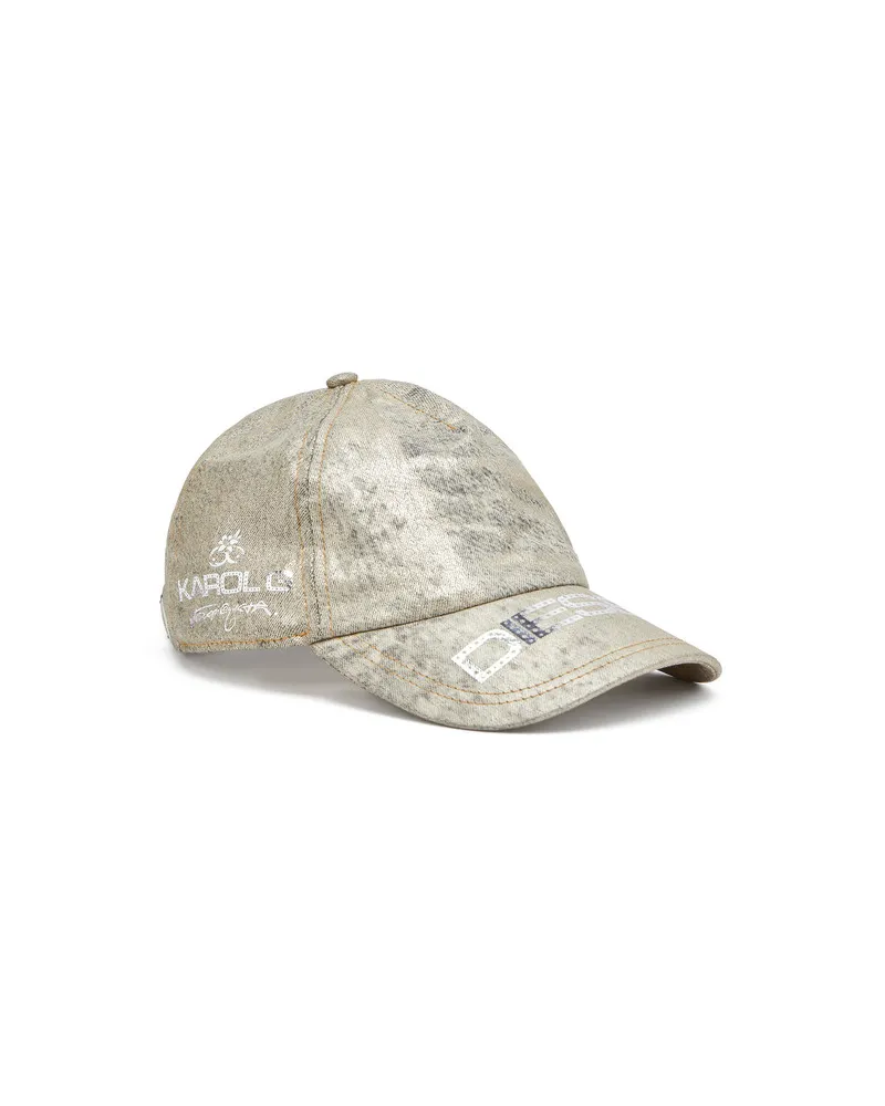 Diesel Baseballkappe aus metallischem Denim - Hüte - Damen - Gold Gold