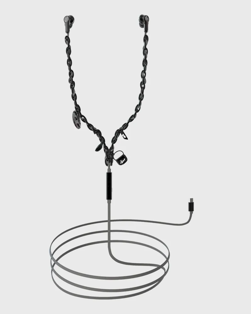 Diesel Wired Earbuds und charms - Kopfhörer - Unisex - Schwarz Schwarz