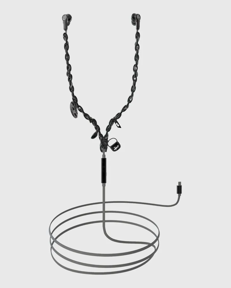Diesel Schwarzem wired earbuds und charms - Kopfhörer - Unisex - Schwarz Schwarz