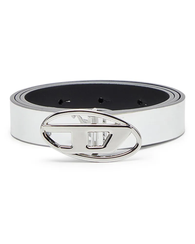 Diesel 2cm Schmaler Metallic-Gürtel - Gürtel - Damen - Weiss Weiss