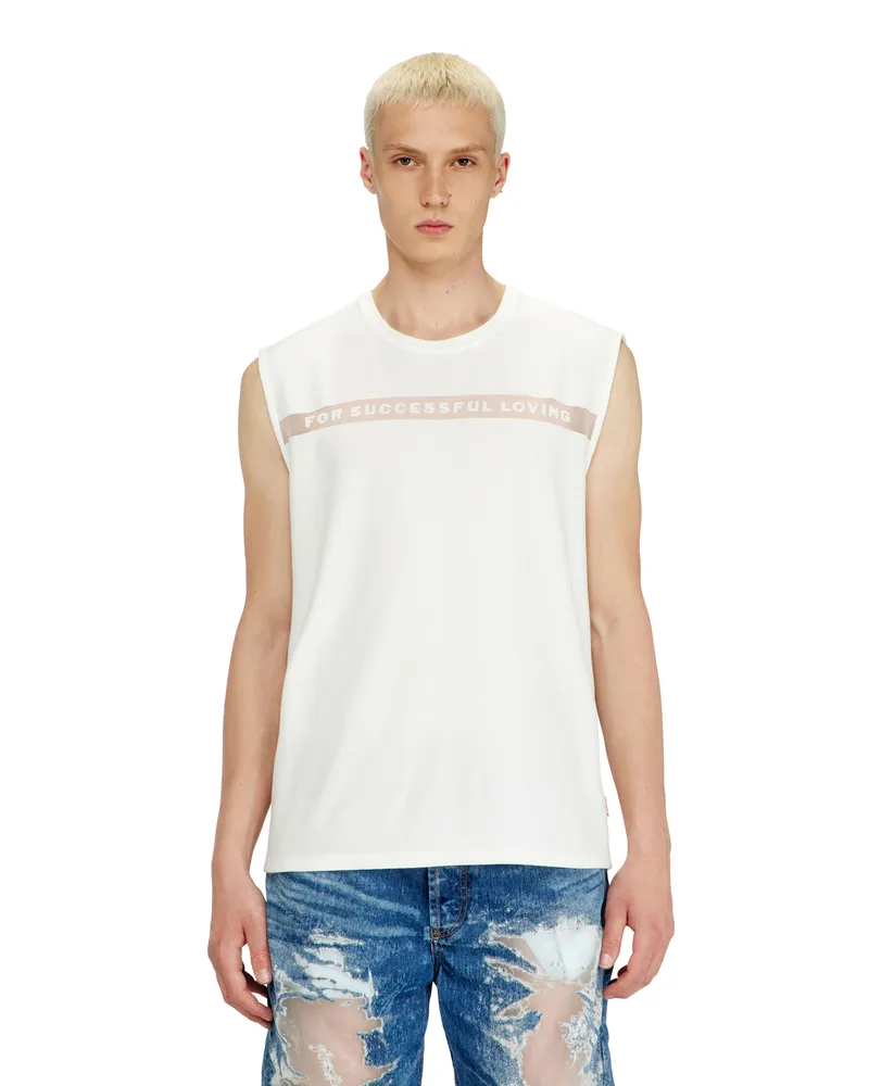 Diesel Tanktop mit For Successful Loving Logo - T-Shirts - Unisex - Weiss Weiss