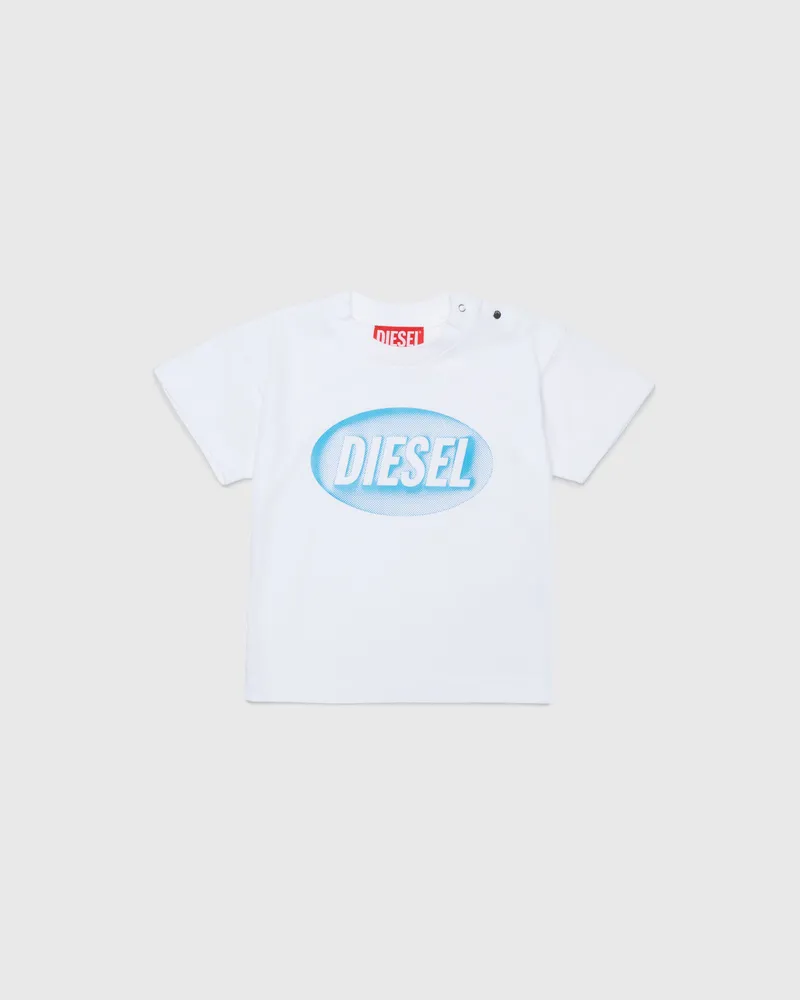 Diesel T-Shirt aus Baumwolle mit Logo-Print - T-Shirts und Tops - Unisex - Weiss Weiss