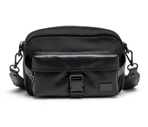 Multi-Pkts - Crossbody-Tasche aus Nylon mit Klappentasche - Schultertaschen - Unisex - Schwarz