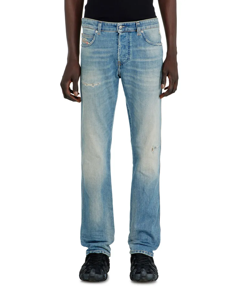 Diesel Slim Jeans Regular Waist 1993 D-Vyl, Hellblau, Knopfverschluss Blau