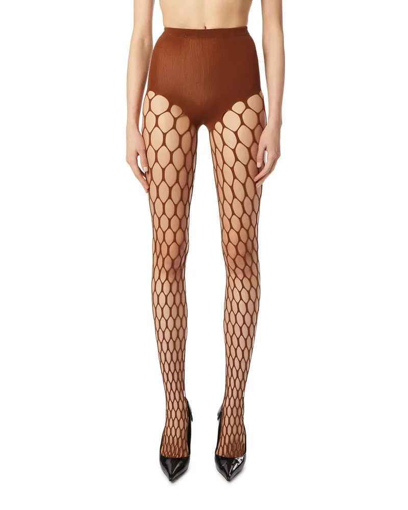 Diesel Dehnbare mesh-knit Strumpfhose - Kurze Hosen - Damen - Rot Rot