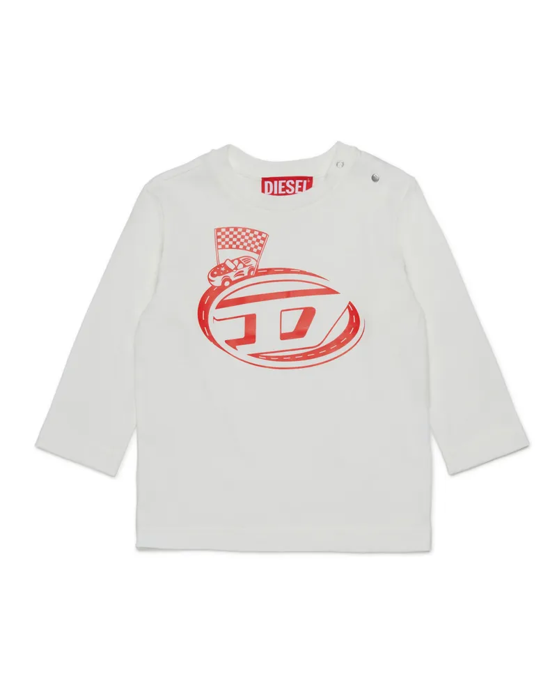 Diesel Baumwoll-T-Shirt mit Grafikdruck - T-Shirts und Tops - Herren - Weiss Weiss