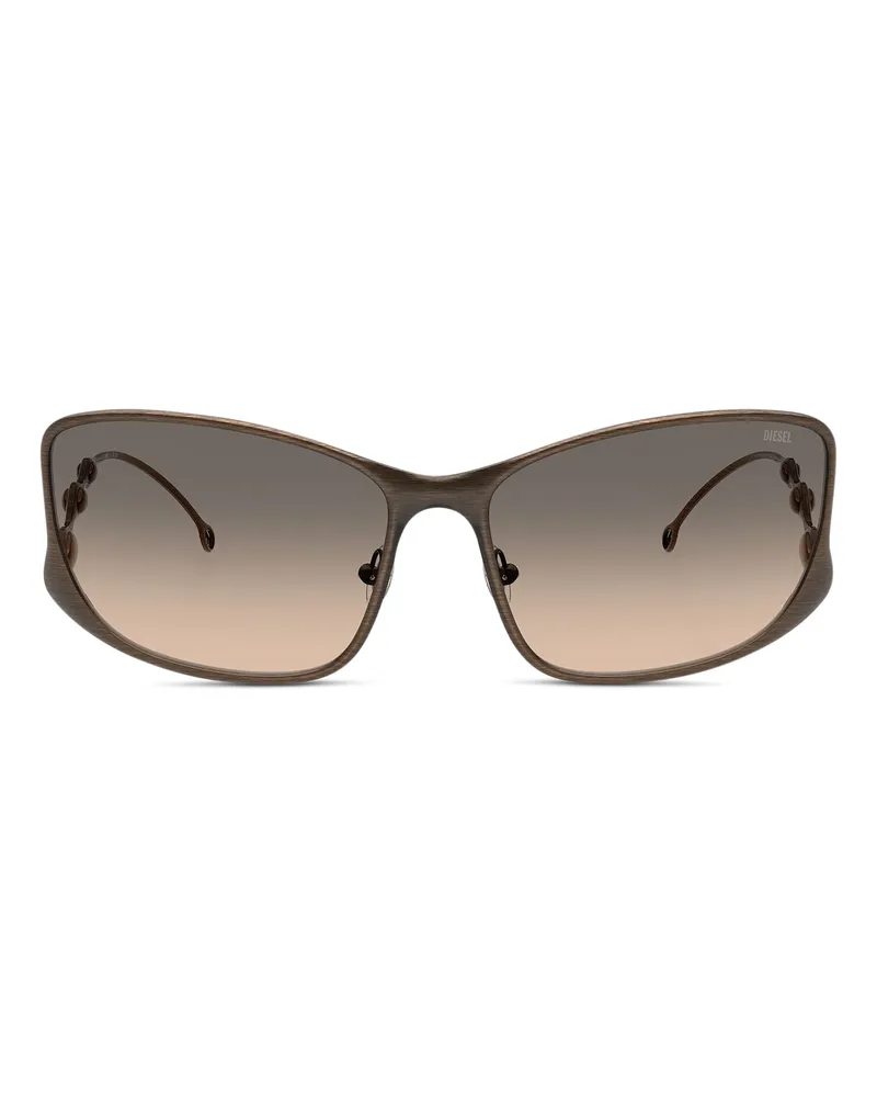 Diesel Rechteckiges Modell Brille - Sonnenbrille - Unisex - Braun Braun