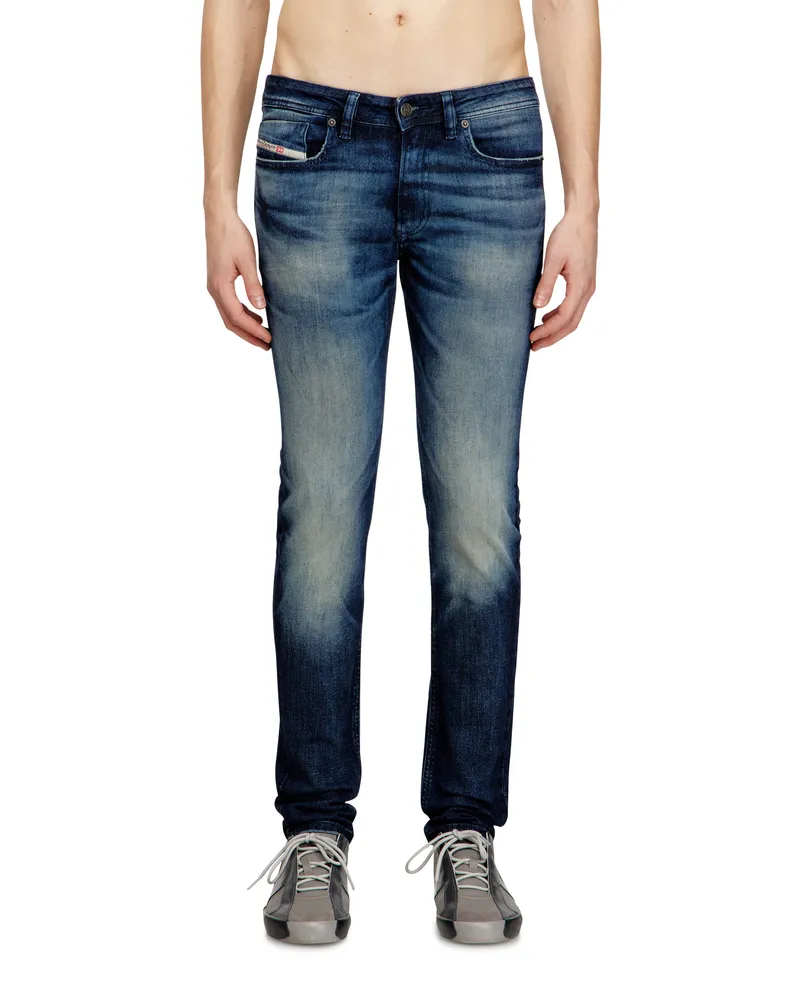 Diesel Skinny Jeans Low Waist 1979 Sleenker, Dunkelblau, Reißverschluss Blau