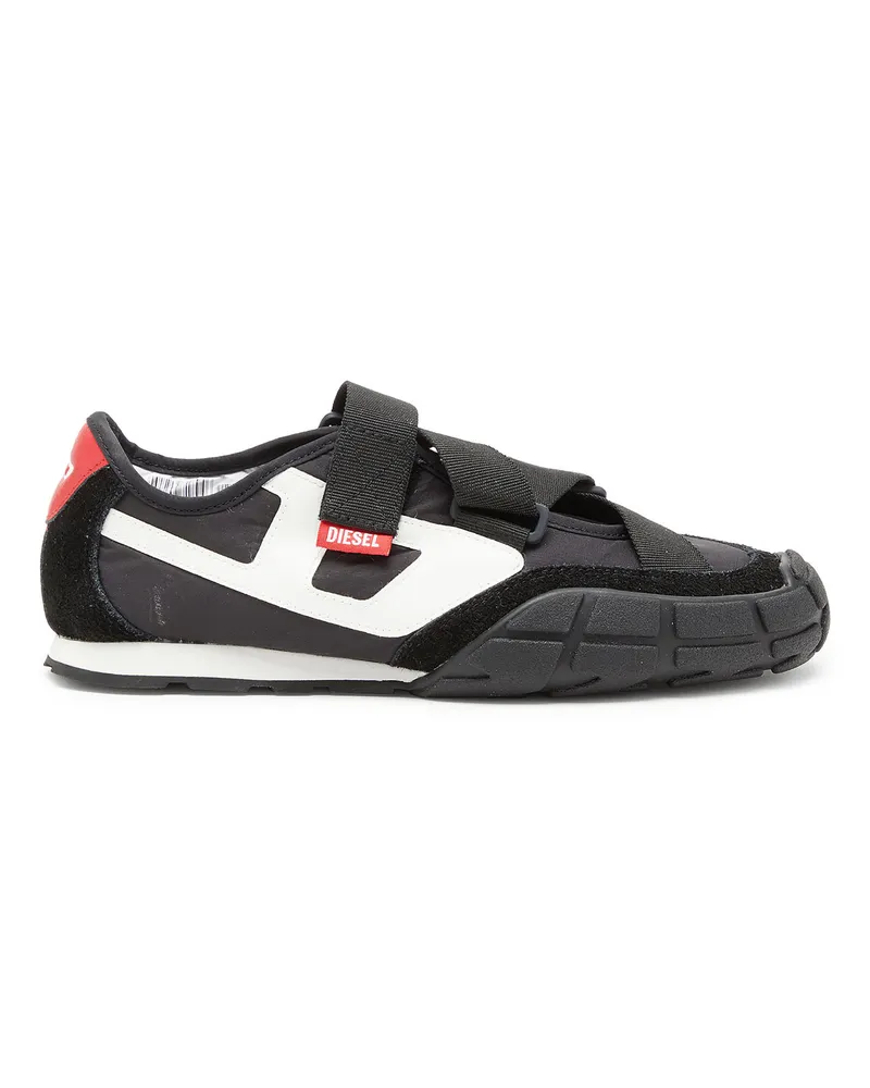 Diesel S-Pagodha-Schnürsenkel-Freie Sneakers aus Ripstop mit Riemen - Sneakers - Damen - Schwarz Schwarz