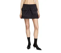 Knitter-Mini-Rock mit Utility-Taschen - Röcke - Damen - Schwarz