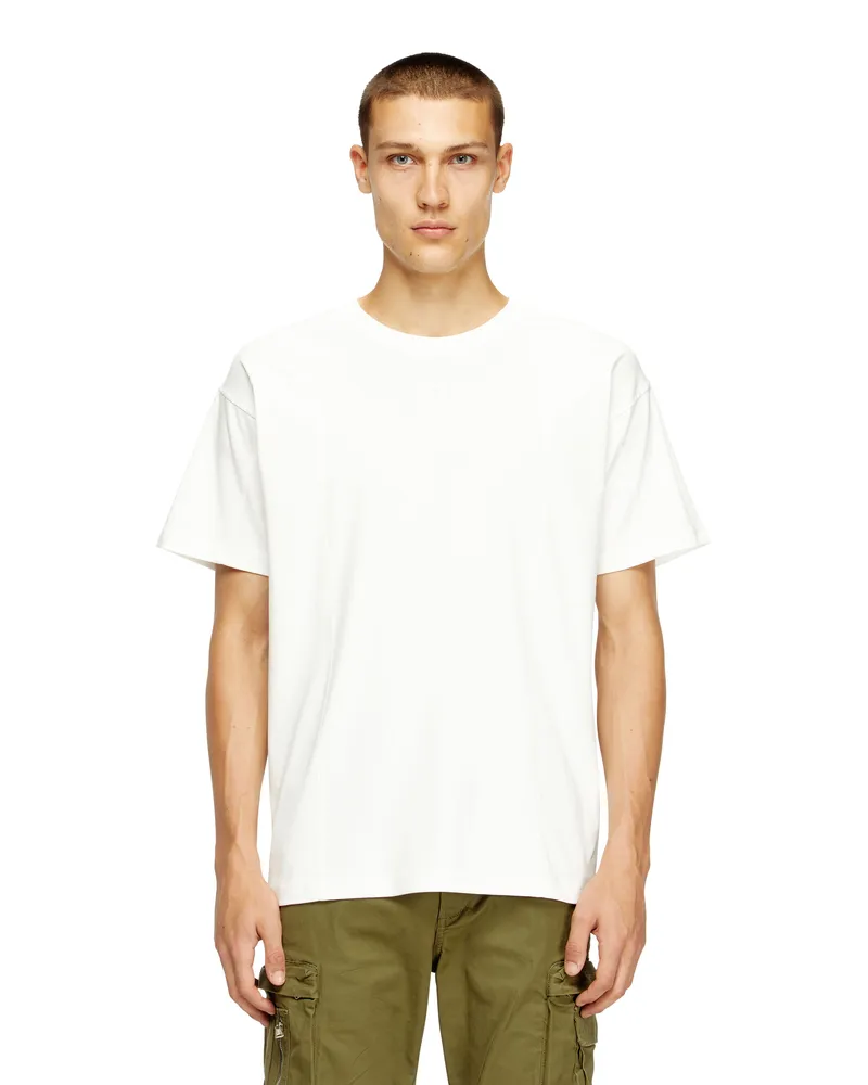 Diesel T‑Shirt mit einfarbigen Einsätzen - T-Shirts - Herren - Weiss Weiss