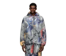 Gepolsterter Windbreaker mit Graffiti-Print - Jacken - Herren - Bunt