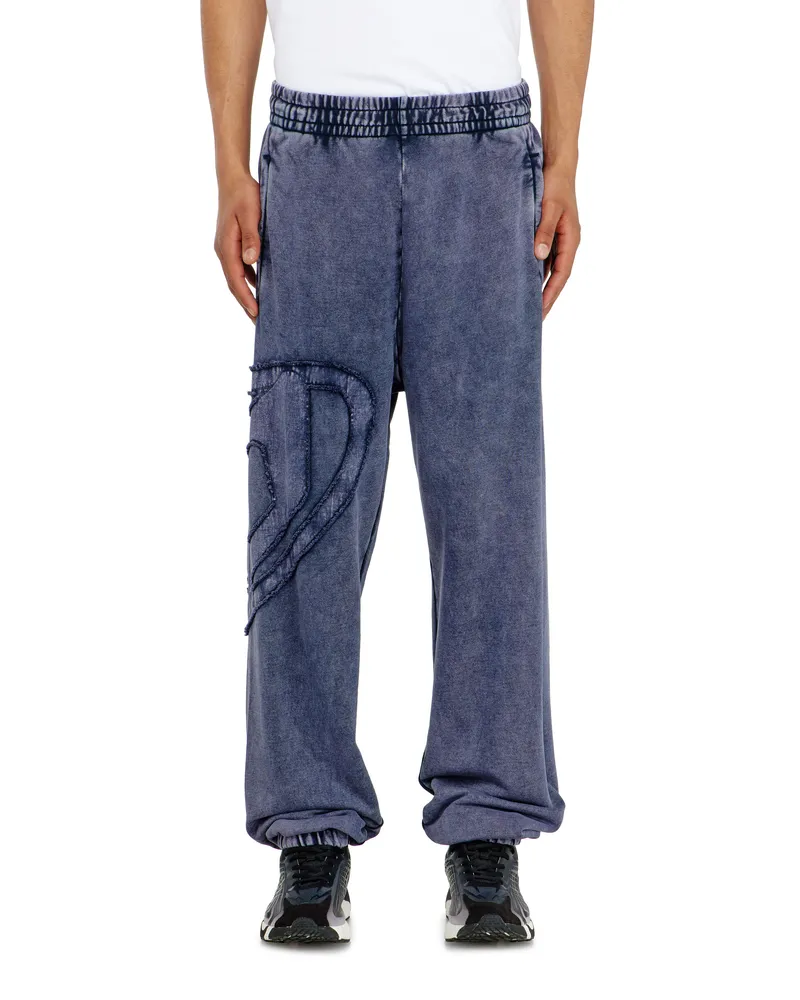 Diesel Jogginghose aus Bio-Baumwolle mit ovalem D-Patch - Hosen - Herren - Blau Blau
