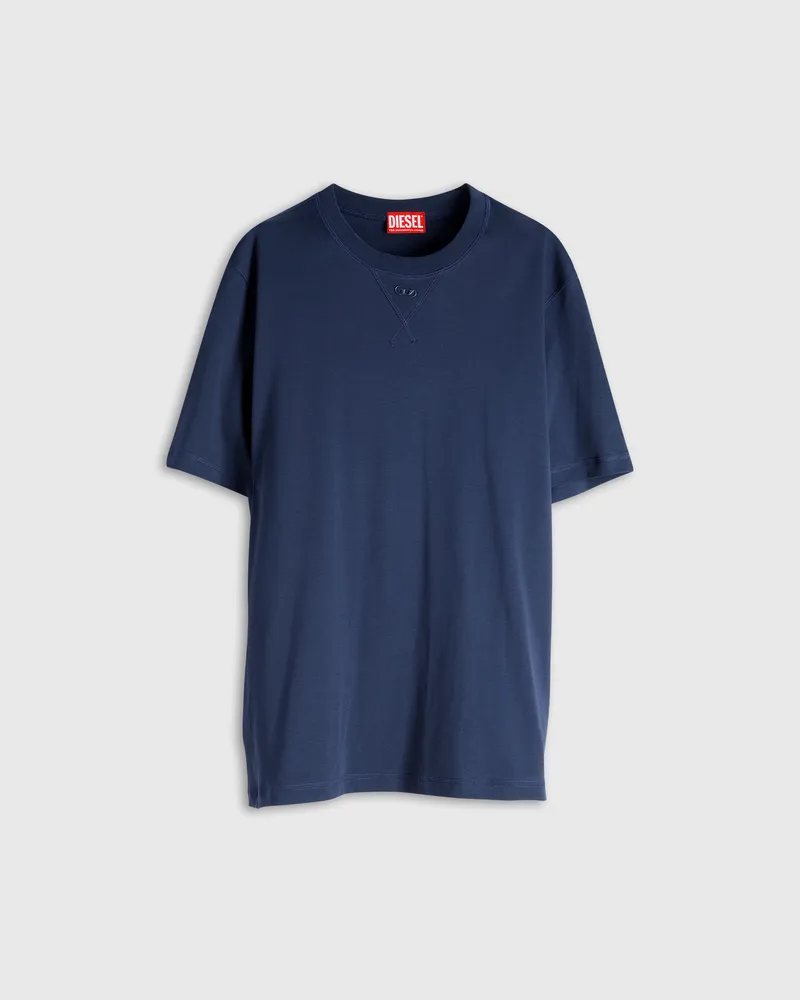 Diesel Reguläres T-Shirt mit Rundhalsausschnitt und ovalem D - T-Shirts - Herren - Blau Blau