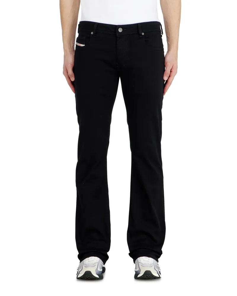 Diesel Bootcut Jeans Low Waist 2007 Zatiny, Schwarz/Dunkelgrau, Knopfverschluss Schwarz