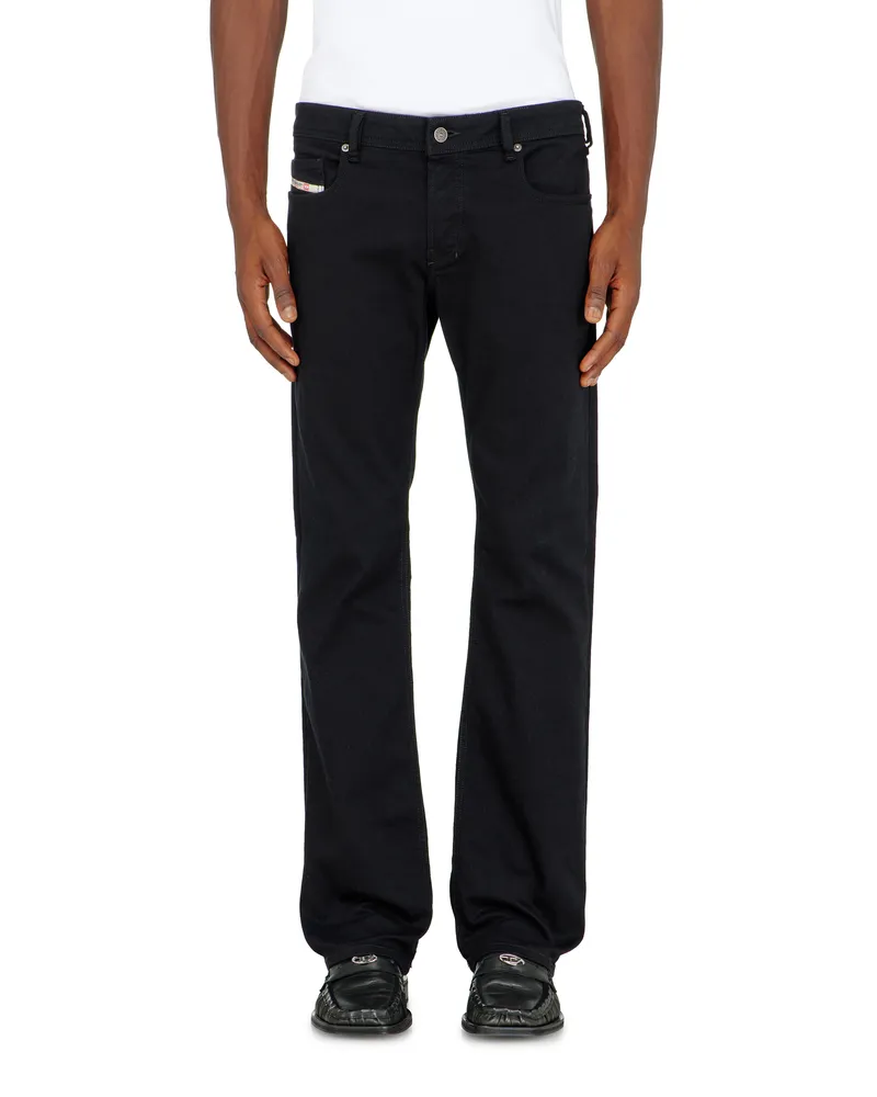 Diesel Bootcut Jeans Low Waist 2007 Zatiny, Schwarz/Dunkelgrau, Knopfverschluss Schwarz