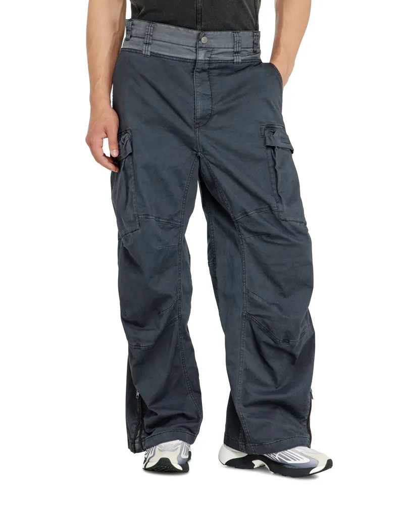 Diesel Cargo-Hose aus Baumwolle und Nylon - Hosen - Herren - Blau Blau