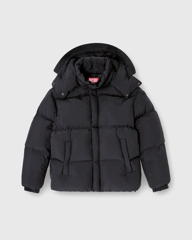 Diesel Gesteppte Daunenjacke aus ViralOff Taslan - Winterjacken - Herren - Grau Grau