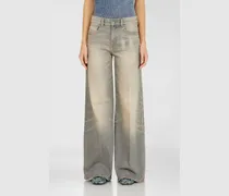 Flare Jeans Regular Waist 1978 D-Akemi, Farbig, Reißverschluss