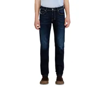 Regular Jeans Low Waist 1986 Larkee-Beex, Dunkelblau, Knopfverschluss