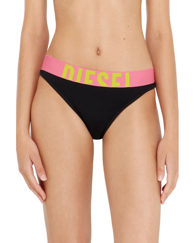 Diesel 3er-Pack Slips mit kontrastierendem Bund - Panties - Damen - Schwarz Schwarz