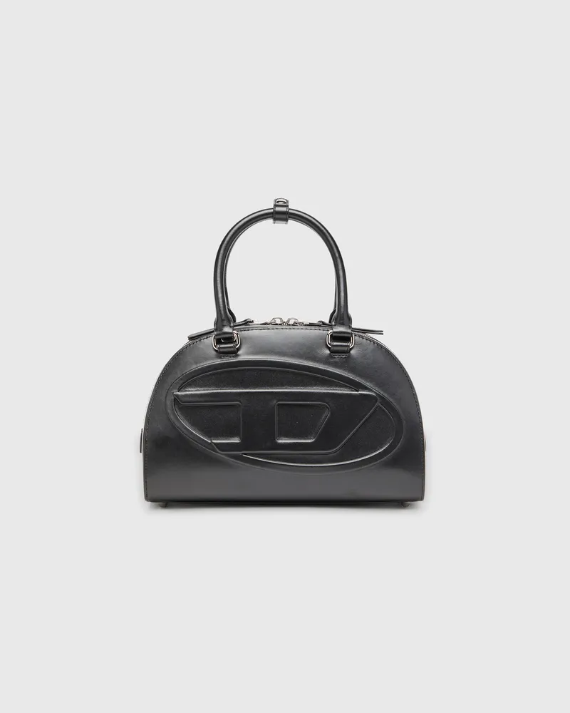 Diesel 1DR Dome-Bowling-Tasche aus Leder - Handtaschen - Damen - Schwarz Schwarz