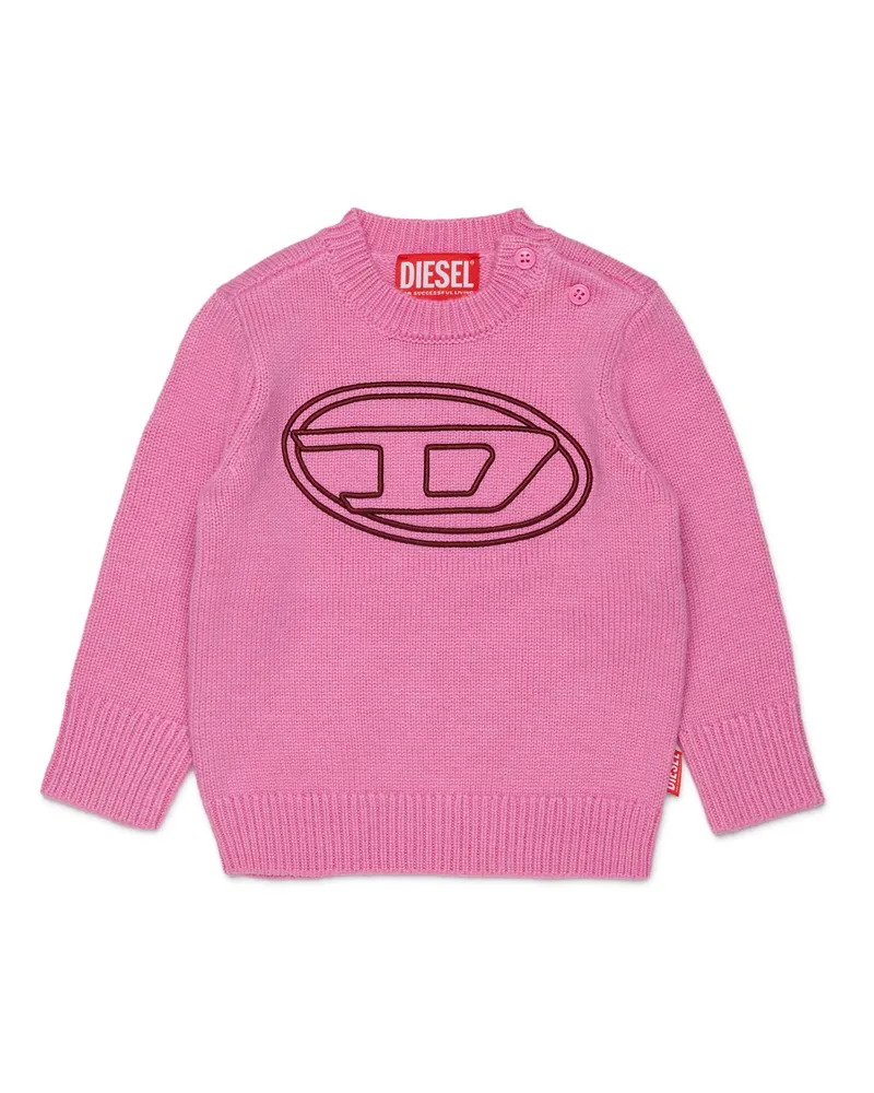 Diesel Pullover mit Kaschmiranteil und großem Oval D - Strickwaren - Herren - Rosa Rosa