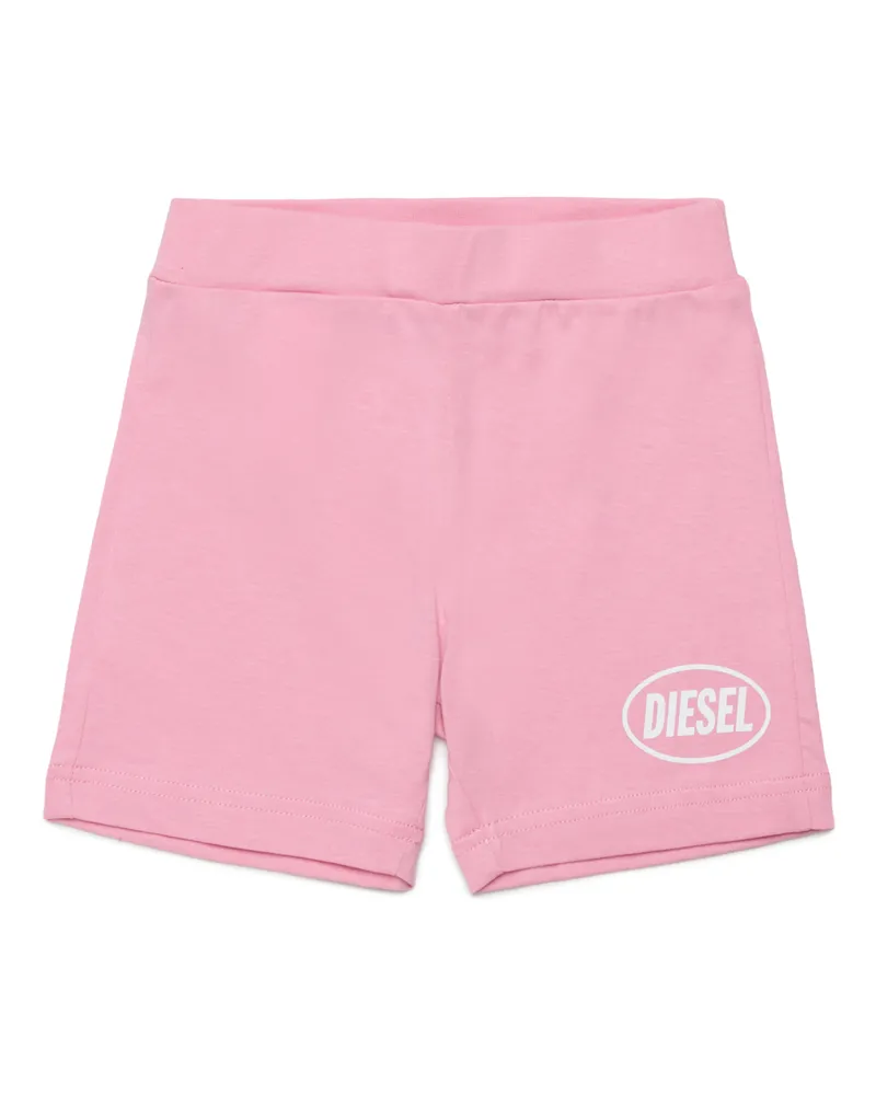 Diesel Baumwollshorts mit Logoprint - Kurze Hosen - Unisex - Rosa Rosa