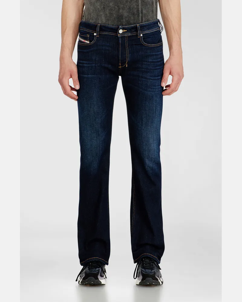 Diesel Bootcut Jeans Low Waist 2007 Zatiny, Dunkelblau, Knopfverschluss Blau