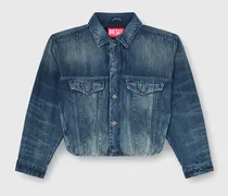 Elastische Truckerjacke aus Denim - Denim jacken - Damen - Blau