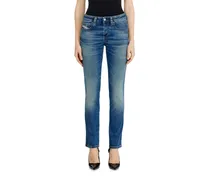Slim Jeans Low Waist 1992 D-Jiann, Mittelblau, Knopfverschluss