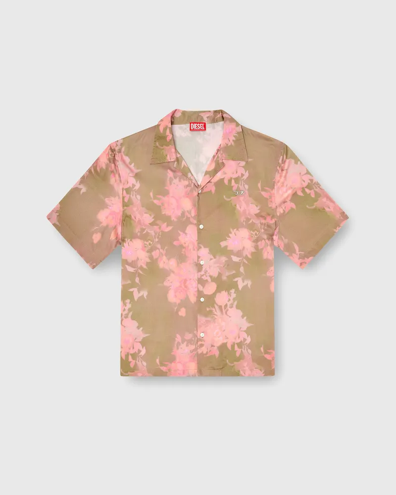 Diesel Lyocell-Hemd mit durchgängigem Blumenmuster - Hemden - Herren - Bunt Bunt