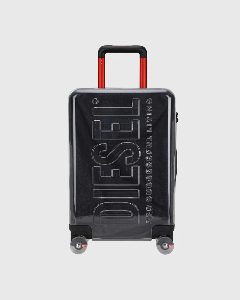 Diesel Koffer mit transparentem Logo Größe S - Handgepäck Koffer - Unisex - Schwarz Schwarz