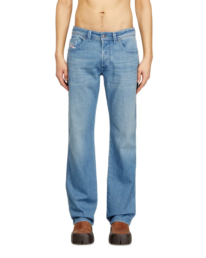 Diesel Regular Jeans Low Waist 1985 Larkee, Dunkelblau, Knopfverschluss Blau