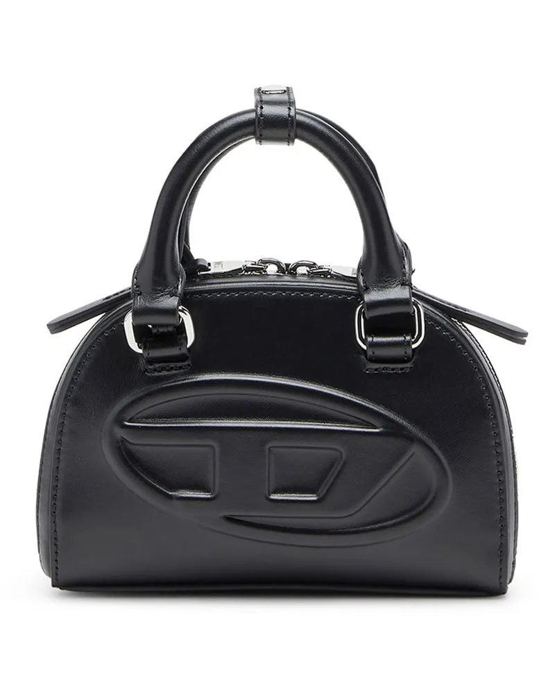 Diesel 1DR Dome-Schlanke Bowlingtasche aus Nappaleder - Schultertaschen - Damen - Schwarz Schwarz