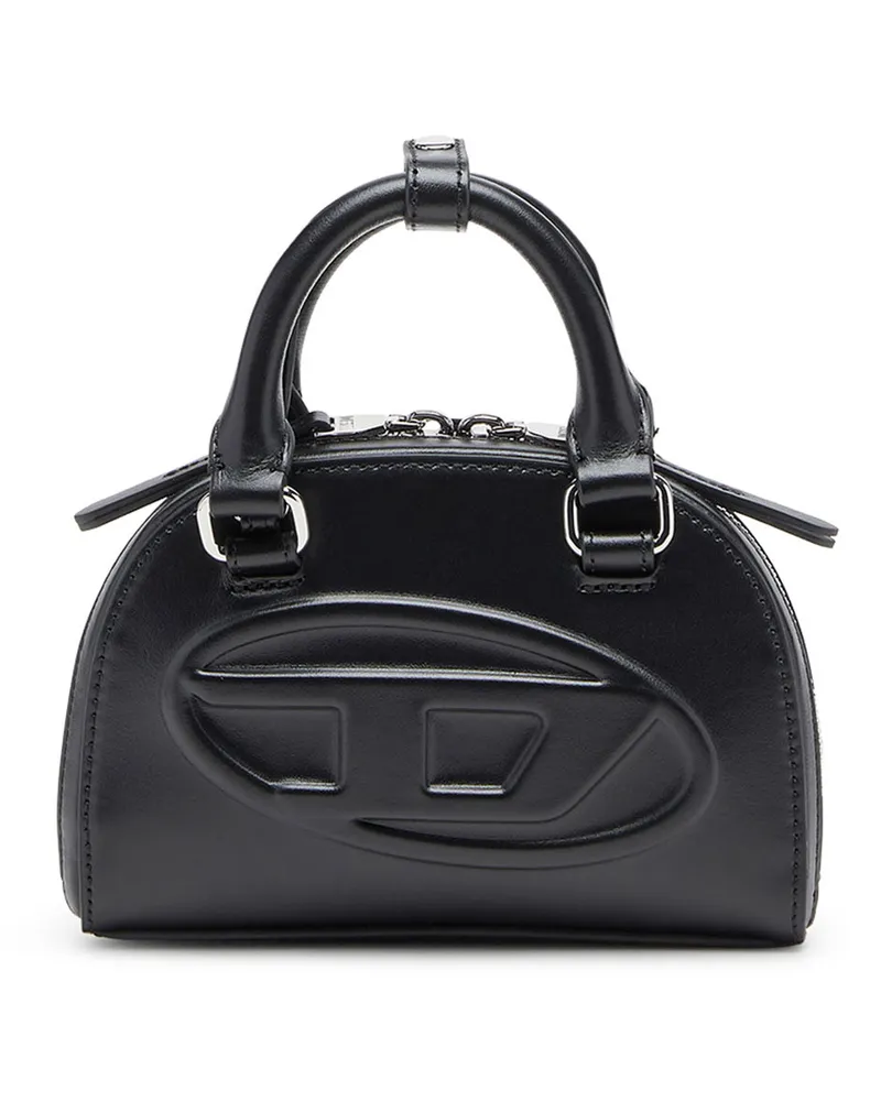 Diesel 1DR Dome-Schlanke Bowlingtasche aus Nappaleder - Schultertaschen - Damen - Schwarz Schwarz