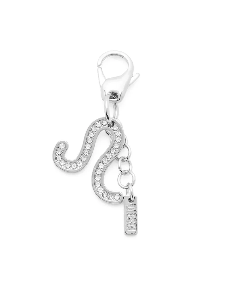 Diesel Metallanhänger Sternzeichen Löwe mit Strasssteinen - Charms und Schlüsselanhänger - Unisex - Silber Silber