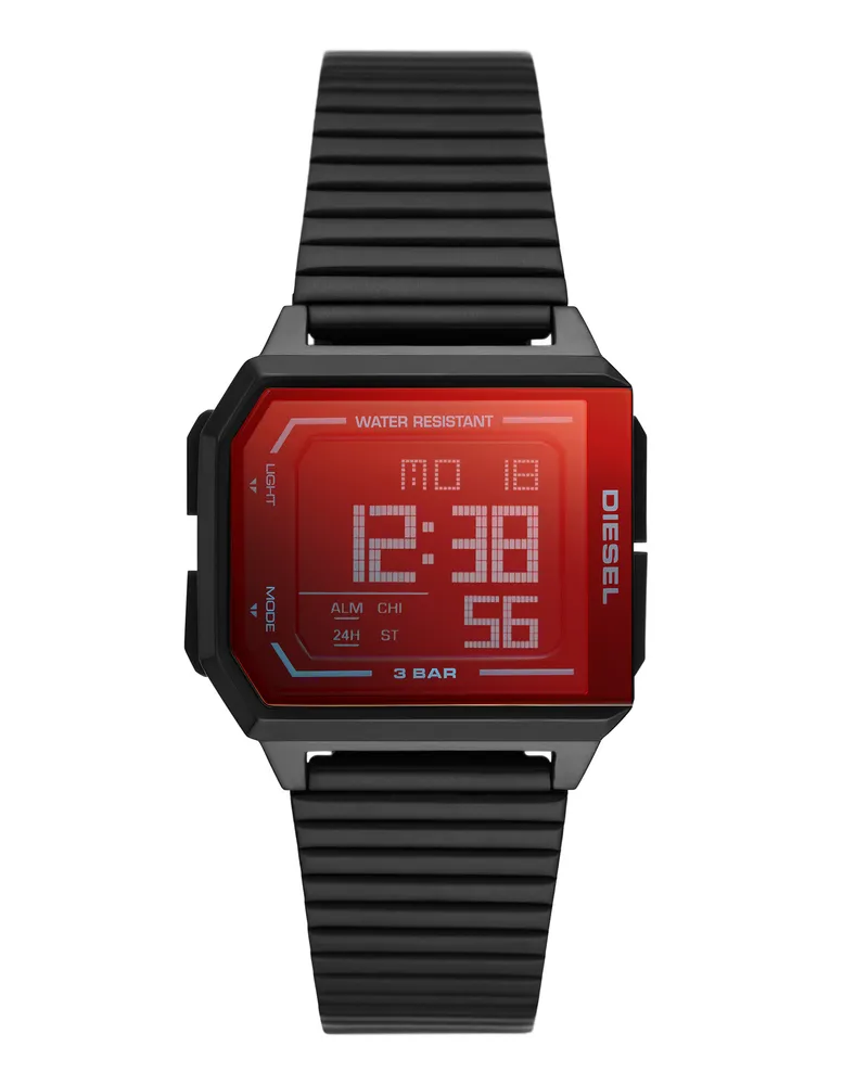 Diesel Chopped Armbanduhr mit schwarzem Edelstahlarmband - Uhren - Unisex - Schwarz Schwarz