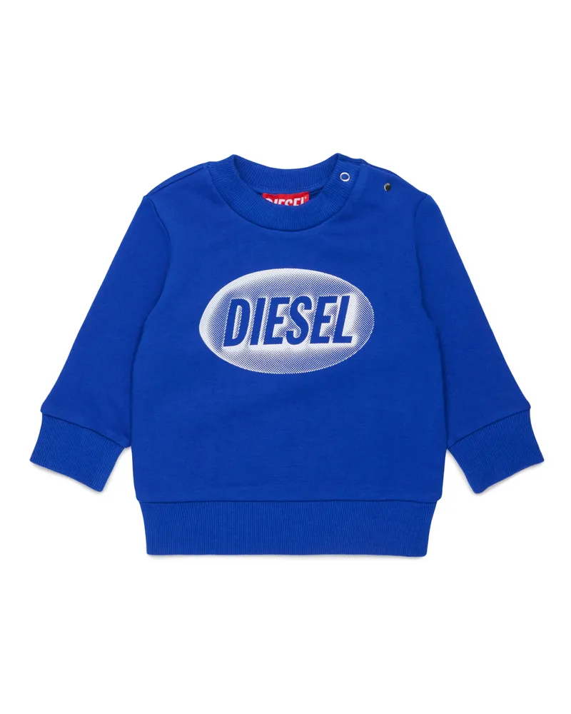 Diesel Baumwoll-Sweatshirt mit Logo-Print - Sweatshirts - Unisex - Blau Blau