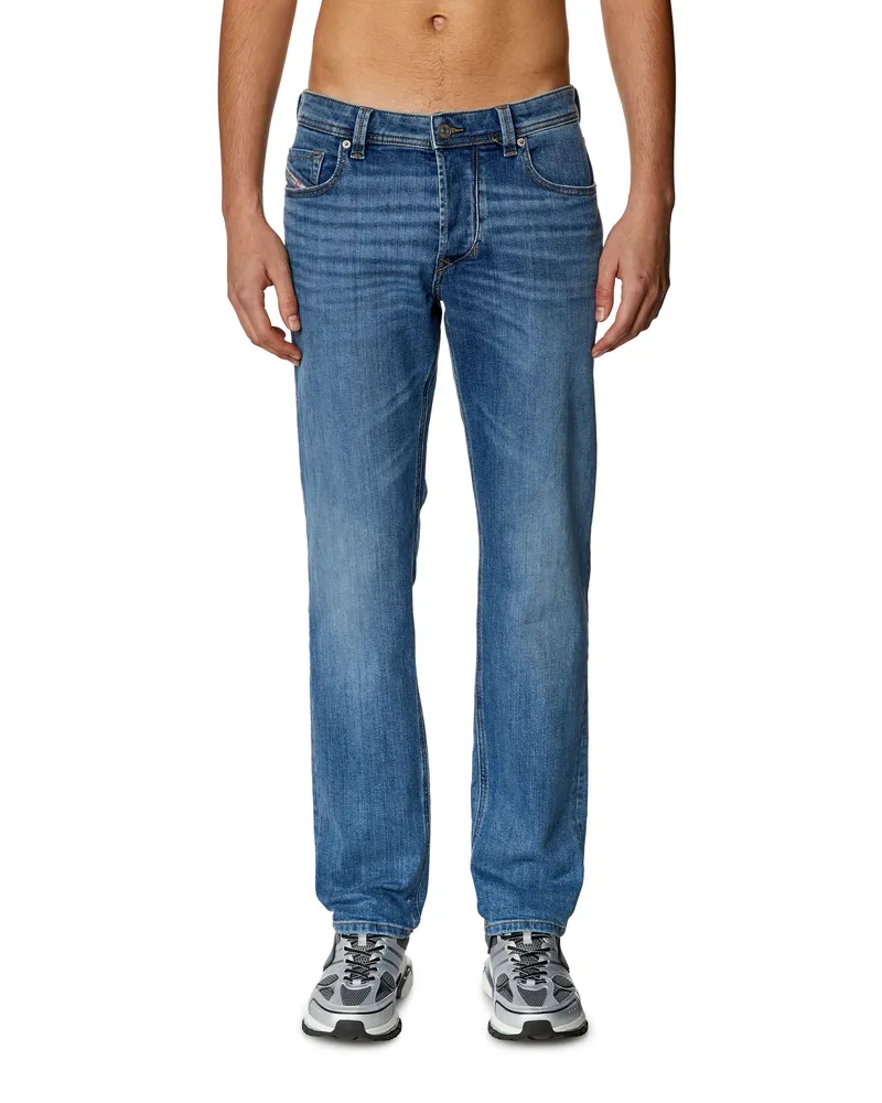 Diesel Regular Jeans Low Waist 1986 Larkee-Beex, Hellblau, Knopfverschluss Blau