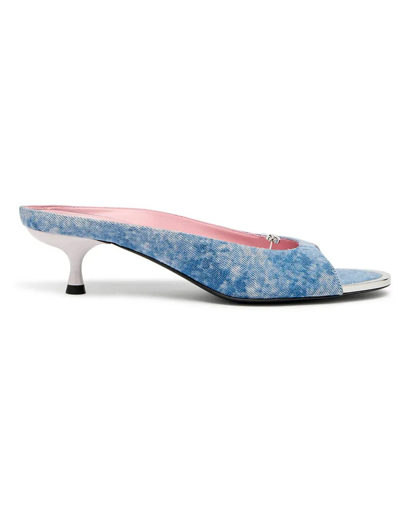 Diesel D-Diam's-Denim-Pantolette mit schwebendem Oval D - Mokassins und Mules - Damen - Blau Blau