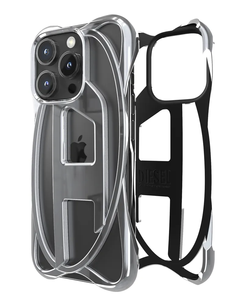 Diesel Gitter-D-Hülle iPhone 16 Pro - Schutzhüllen - Unisex - Grau Grau
