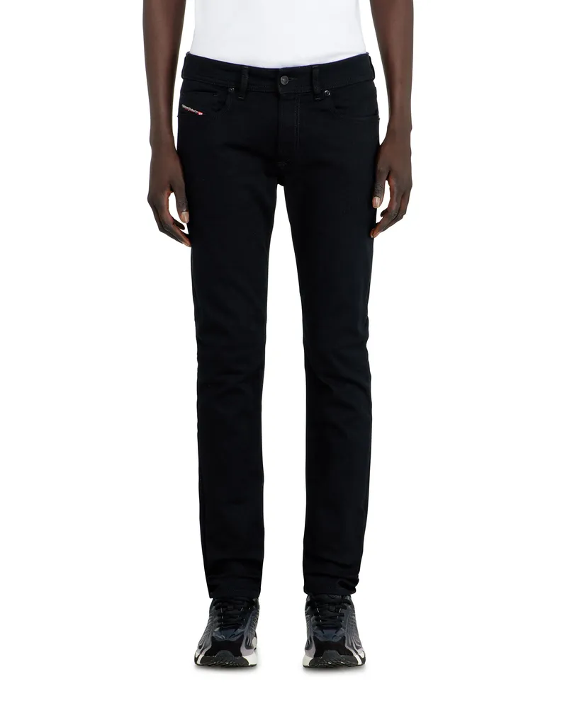 Diesel Skinny Jeans Low Waist 1979 Sleenker, Schwarz/Dunkelgrau, Reißverschluss Schwarz