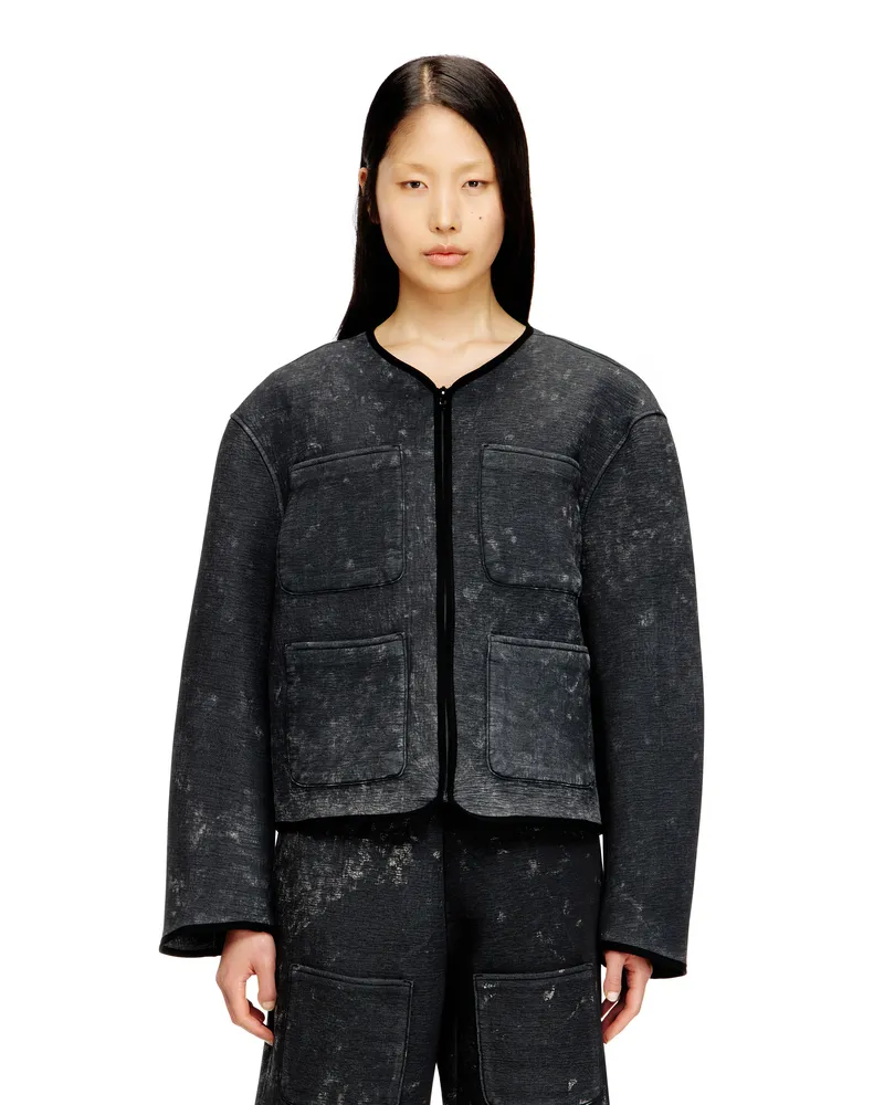 Diesel Scuba-Jacke mit Marmoreffekt und Taschen - Jacken - Damen - Grau Grau